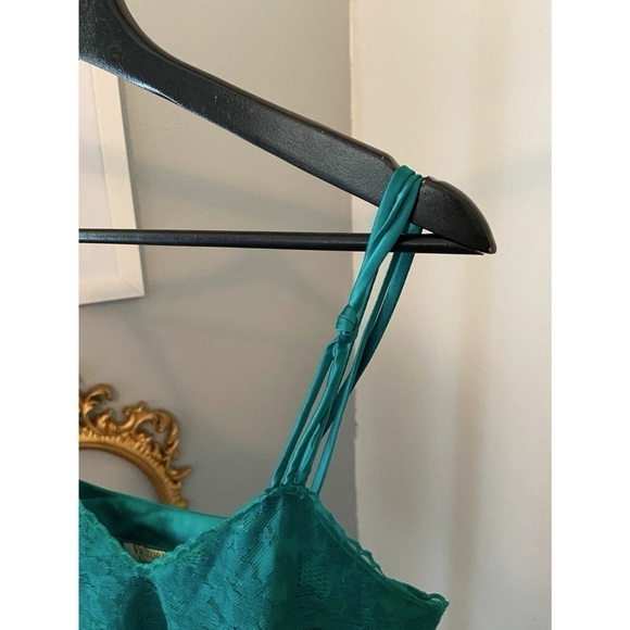 Vintage Victoria Secret Gold Label Green Lace Set Size Medium - Picture 5 of 10